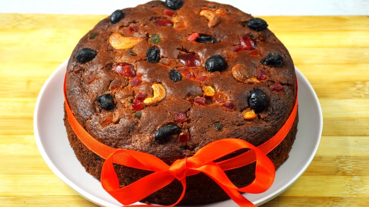 Super Easy Eggless Christmas Fruit Cake Recipe In Pressure Cooker ...