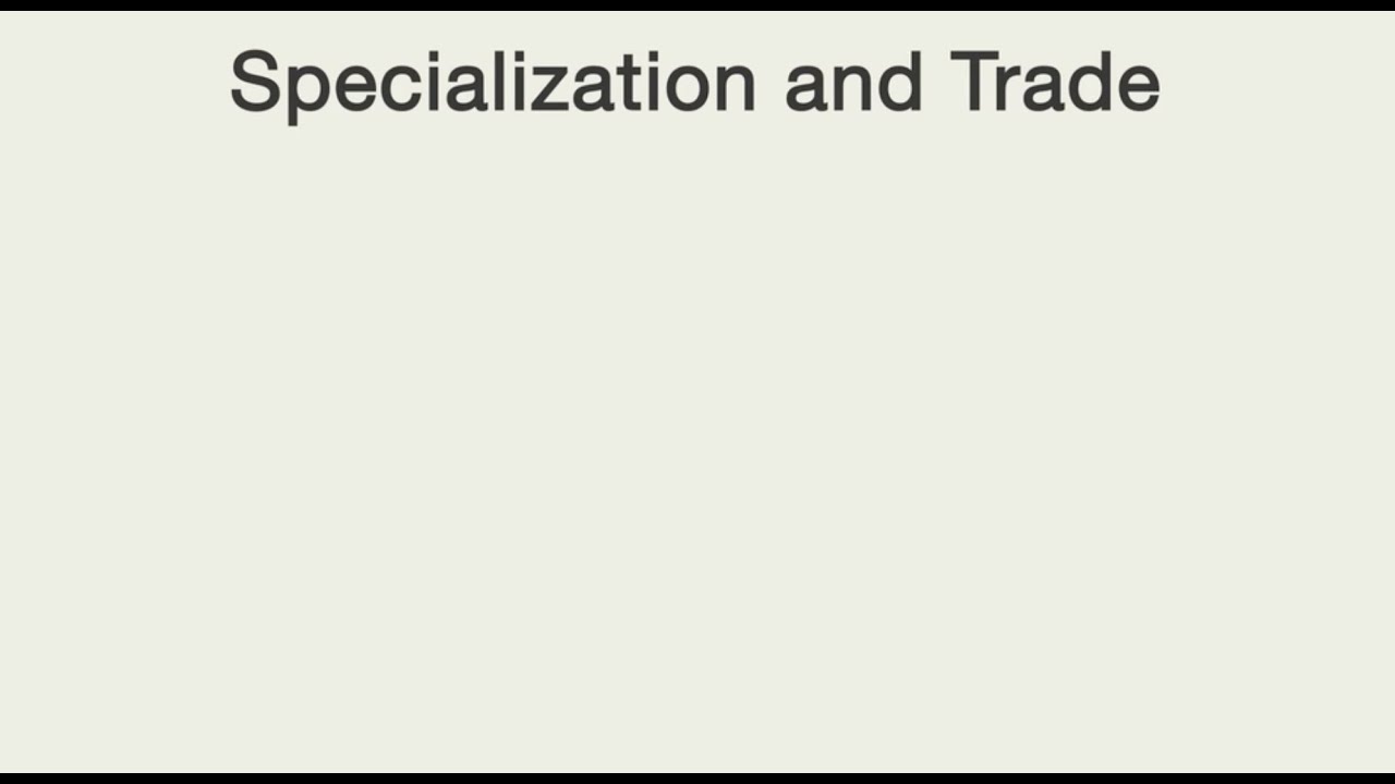 Specialization Trade Youtube