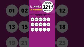 Resultado Lotofácil Concurso 3211 03/10/2024  #resultadolotofacil #lotofacil3211