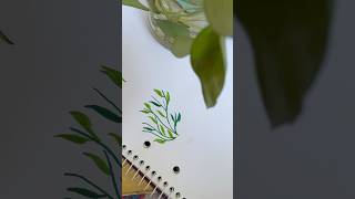 Soothing strokes🌿#youtubeshorts #art #watercolor #soothing #relaxing