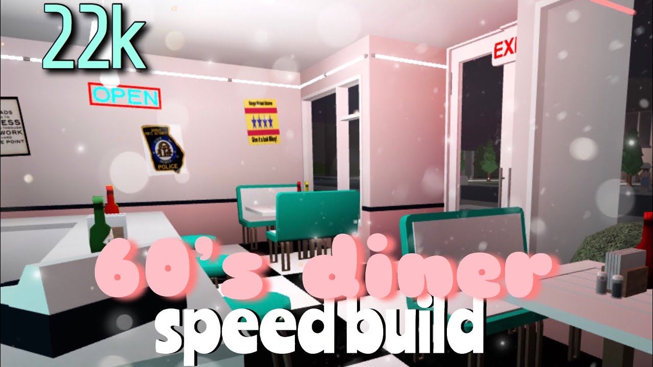 60’s Diner Speed Build | Roblox Bloxburg - YouTube