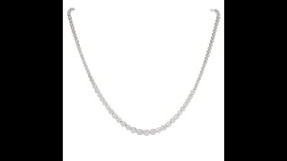 18ct White Gold 5.93ct Diamond Necklace