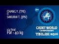 1/4 FW - 40 kg: T. SAKURAI (JPN) df. Y. CHANG (TPE) by TF, 10-0