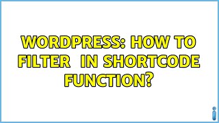 Wordpress: How to filter $content in shortcode function?
