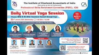 Daily Virtual Yoga Session for the Members of ICAI in association with Bhartiya Yog Sansthan