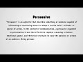 what does persuasive mean