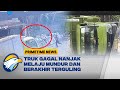 Detik-detik Truk di Ciputat Gagal Nanjak Melaju Mundur dan Berakhir Terguling