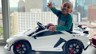 Jariah J Gets A New White Lamborghini Aventador Ride On Car Electric