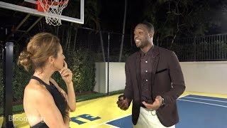 Dwyane Wade Shoots Hoops With Bloomberg's Steph Ruhle