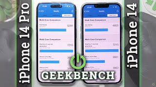 iPhone 14 PRO vs iPhone 14 - Geekbench 5 CPU | Comparison BENCHMARK TEST | Apple Bionic A16 vs A15❗️