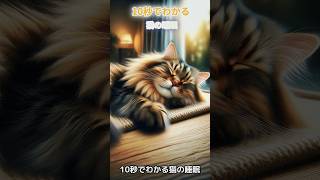 10秒でわかる猫の睡眠: 快適な眠りが健康の秘訣#猫の睡眠 #ペットの健康 #快眠の秘訣 #猫の生活 #猫のリラックス