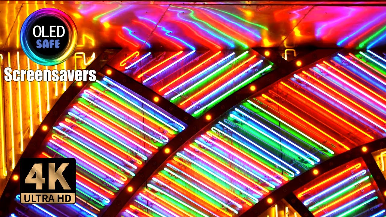 Neon Lights Abstract Screensaver 10 Hours 4k Oled Safe Youtube