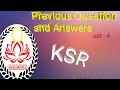 KSR - //Previous Question and Answers // Explanations.