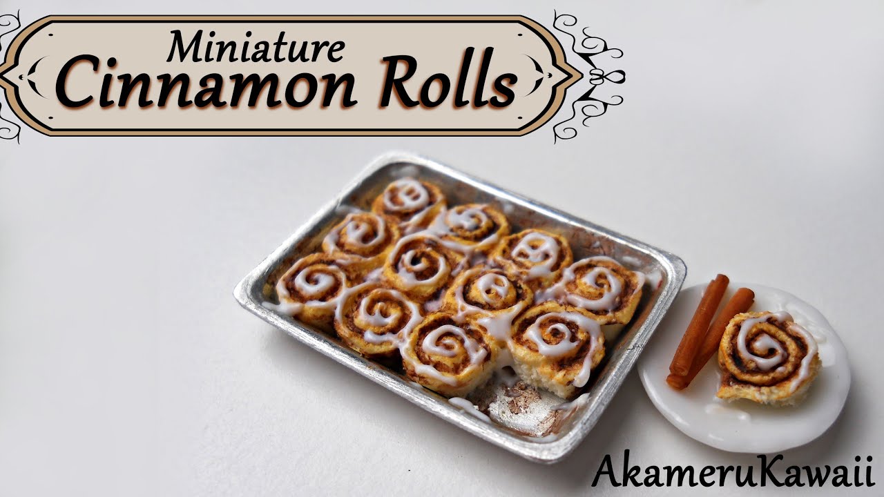 Miniature Cinnamon Rolls Polymer Clay Tutorial Youtube