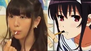 【完全に一致】茅野愛衣「（ｺｯｺｯｺｯ）…何見てんのよっ！」霞ヶ丘詩羽のマシンガンポッキーを披露した後にオコするかやのんがマジ聖母♪大西沙織「怒られたぁ//」安野希世乃「可愛い♡」ｗｗ