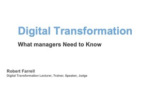 Digital Transformation Overview & Framework