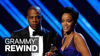 Witness Rihanna Accept Her First-Ever GRAMMY Win With JAY-Z For "Umbrella" | GRAMMY Rewind