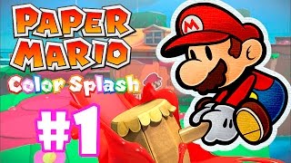 PAPER MARIO COLOR SPLASH #1 - GAMEPLAY DO INÍCIO