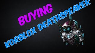 Buying Korblox Deathspeaker On Roblox