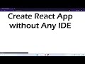 Create React App without VS Code | GitHub Codespaces