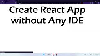 Create React App without VS Code | GitHub Codespaces