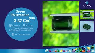 พลอย ทัวร์มาลีน (Green Tourmaline) 2.67 กะรัต (Cts.) พลอยแท้ อัญมณีมงคลประจําวันเกิด