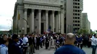 NHL back in Winnipeg - Party on at Portage and Main