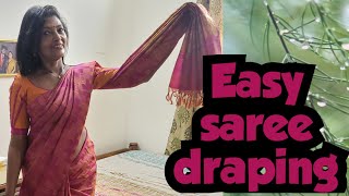 ഒരു മിനിറ്റ് സാരി ഉടുത്താലോ😉one minute saree draping#എന്റെ സാരി ഉടുക്കൽ രീതി 😜