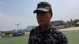 대한민국특수임무유공자회 인천시지부 홍광식 지부장 연안부두 해양광장에서 ‘해양재난구조 시범훈련 노일호소장 및2019년 7월 3일9시30분