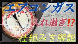 【要注意⚠️】エアコンガスを入れ過ぎるとこうなります👀💦故障探求のすすめ🔍