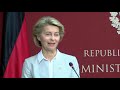 Изјави на министерките за одбрана на Македонија и Германија Шекеринска и Фон дер Лајен