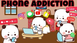 Bubu's PHONE ADDICTION 📵 |Peach Goma| |Animation| |Bubuanddudu|