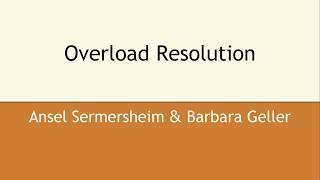 Overload Resolution