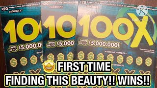 🤩 FIRST TIME FINDING THIS BEAUTY ON 100X!! WINS!! CA Scratchers