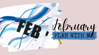 February 2022 Plan With Me | MONTHLY BULLET JOURNAL SETUP quick and simple theme for Valentine's Day