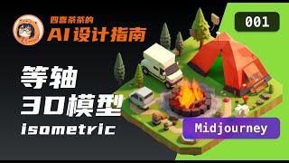 【AI 设计指南 | 001】|「Midjourney」 等轴 3D 模型插画 | Isometric 3D 16bit | UI 设计师的 AI 设计教程