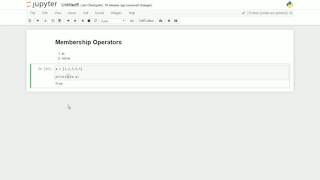 Python Programming Part 10 Membership Operators in Python
