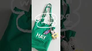 HAY eco bag💚 카페 가려고 바리바리 챙기는 보부상의 asmr🎶 #asmr #whatsinmybag #packing #packwithme #보부상 #왓츠인마이백