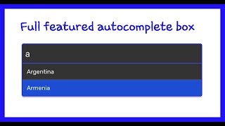 Full featured Autocomplete suggestion (Enhanced)