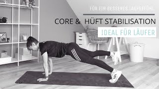 Stabilisation Core \u0026 Hüfte// Rumpf Stabilisation // Runners Workout // Läufer Home Workout