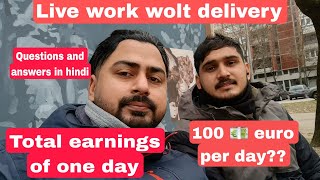 My full day work of wolt delivery in croatia. Total income of one day with proof. हिंदी में जानकारी