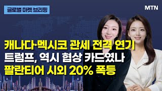 [글로벌 마켓 브리핑] 뉴욕증시, 트럼프 멕시코 관세 유예에 낙폭 축소 / 머니투데이방송 (증시, 증권)