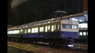 【再編集版・Nゲージ】新宿発夜行列車　昭和50年代中央線　 内装塗装＆ウェザリング レイアウト走行シーン【4K 鉄道模型】