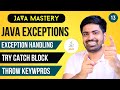 Java Exceptions | Exception Handling | try catch block | Throw and Throws Keyword in Java in Hindi