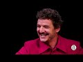Pedro Pascal Cries From His Head While Eating Spicy Wings  Hot Ones