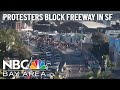 Demonstrators temporarily block lanes on Highway 101 in SF, rally for cease-fire in Gaza