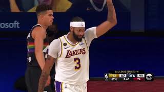 Kyle Kuzma passes to Anthony Davis for the slam dunk | Lakers vs Nuggets
