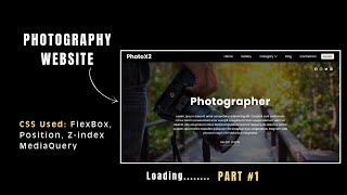 #1- Photography Website Using HTML CSS Step-By-Step, Navbar & Hero Section Design | @webcoding25