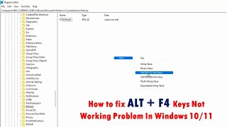 How to fix ALT + F4 Keys Not Working Problem In Windows 10/11