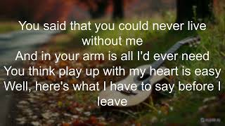 The McClymonts - You were right (tekst lyrics)